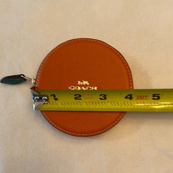 NWT Coach Orange Coin Case in Spice Orange crossgrain leather - Picture 4 of 5